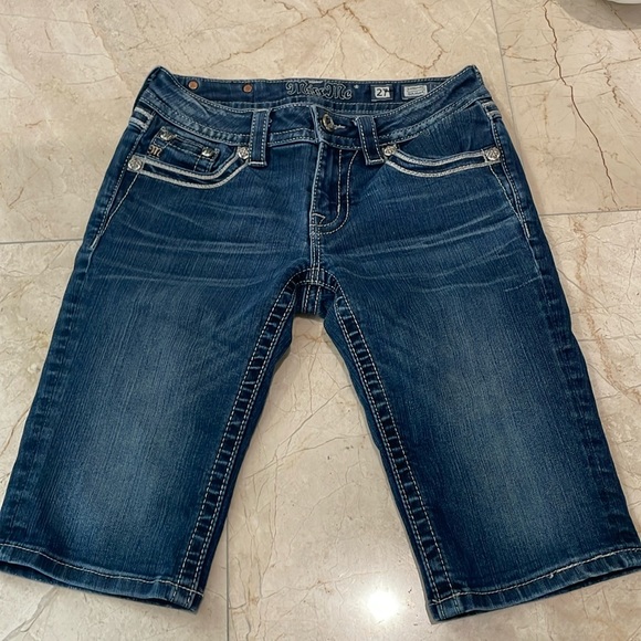 Miss Me signature Bermuda jeans shorts - Picture 1 of 11